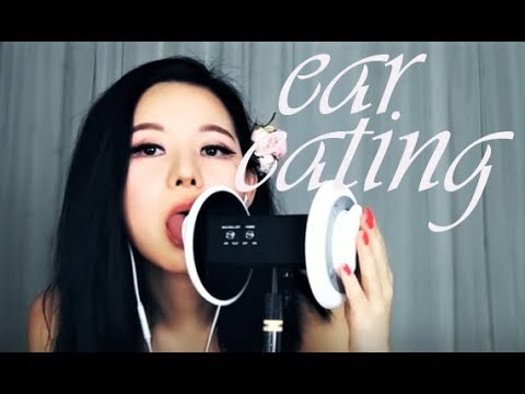 Ear Eating sounds ASMR 💋 whipped cream Licking