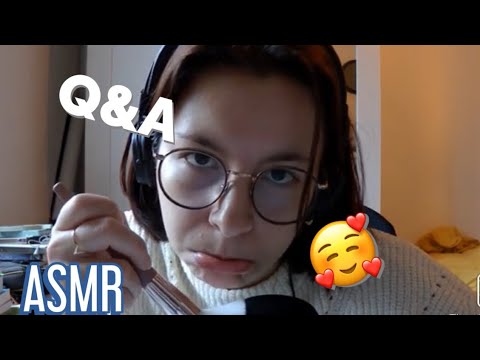 ASMR | Q&A Whispering and Mic Brushing ✨