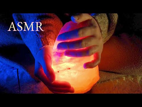 ASMR Himalayan Salt Lamp scratching and tapping, stroking (binaural) (no talking)