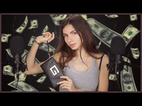 ASMR - GUESS What's Inside My Wallet 👛💸 (tapping, scratching, no talking)