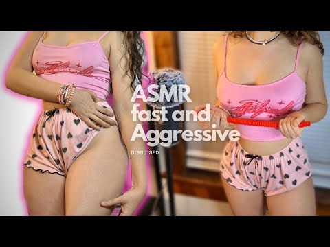 ASMR💞Fast and Aggressive fabric scratching, skin scratching and tapping