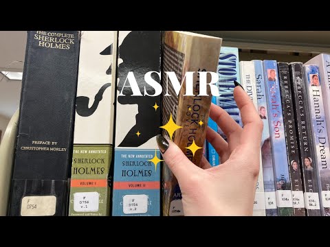 Fast ASMR | tapping & scratching (camera tapping, build up asmr) in a Library