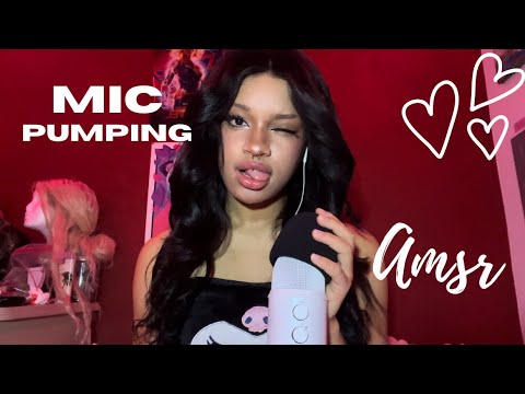 ASMR Mic Pumping💕Mic triggers, swirling, foam cover, tapping, scratching, fast aggressive for sleep