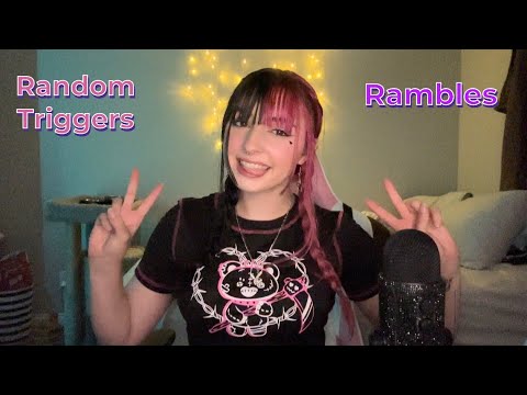 ASMR | Random Triggers (Face Globes, Tapping, etc) & Whisper Ramble ♡