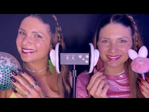 ASMR TWINS - Time to Relax - Mouth Sounds, Tapping, Brushing