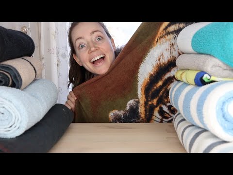 ASMR Folding Towels and knit Sweaters