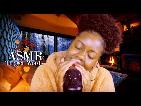 ASMR | Trigger Words + Fast Dry Mouth Sounds 🍂🧡 (Visual Triggers)