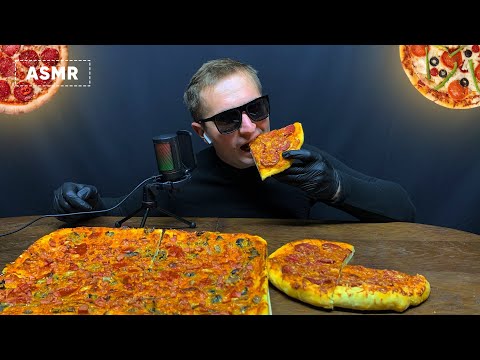 Full Pizza Eating Challenge | Andrew ASMR
