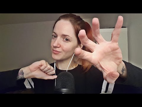 ASMR pure hand sounds and movements - sensitive and dry with whispering, tingle, relaxing - long