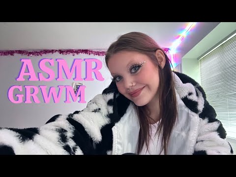 ASMR GRWM | Up-Close Whispered Rambling & Makeup Triggers