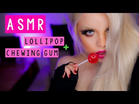 ASMR INTENSE LOLLIPOP LICKING  + CHEWING GUM [ SALIVA + TONGUE sounds, licking, sucking, chewing ]