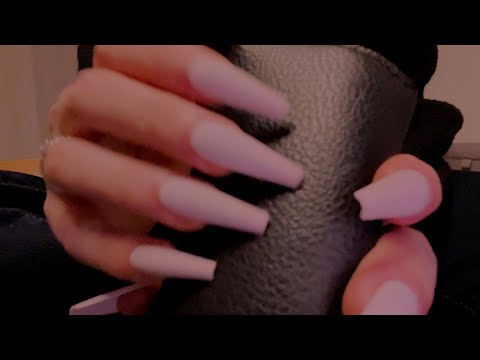 ASMR up close tapping + fabric scratching ☁️