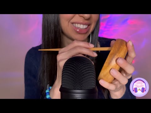 ASMR: Wooden triggers through scratching & tapping