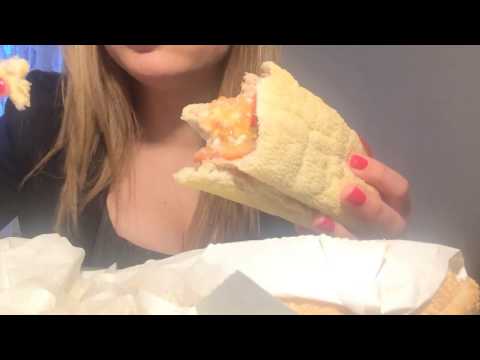 ASMR/MUKBANG Eating Subway - (eating sounds)