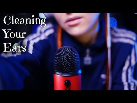 👂 ASMR - CLEANING YOUR EARS 👂 Binaural ear cleaning, mouth sounds, inaudible whispering
