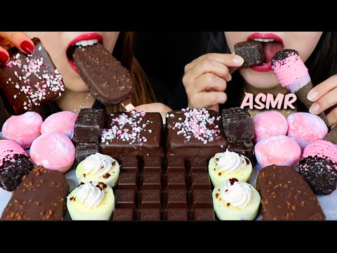 ASMR MINT CHOCOLATE ICE CREAM, CHEESECAKE, S'MORES, MOCHI, MARSHMALLOWS 리얼사운드 먹방 | Kim&Liz ASMR
