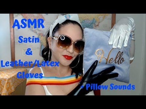 ASMR Satin VS Leather/Latex Gloves + Metallic Pillows