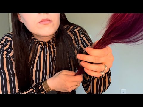 ASMR Hair Treatment and Makeup Removal After Halloween Party Pt 4/4 (rummaging & hair play)