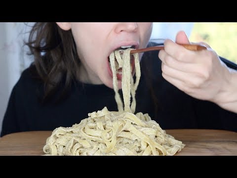 ASMR Eating Sounds | Pasta With Cheese Sauce (No Talking)