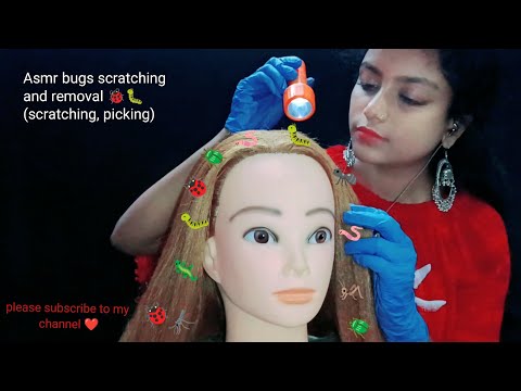 ASMR Bugs Scratching And Removal (Scratching, Picking ) 🐞🐛