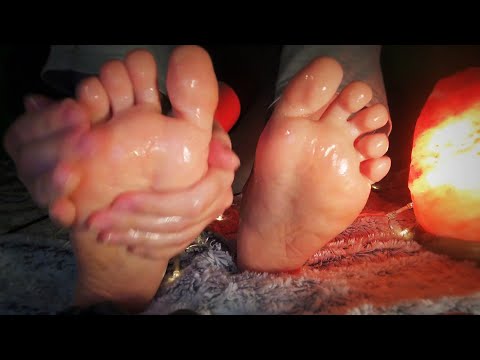 ASMR Foot massage with gel lotion