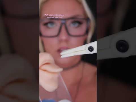 POV your getting your tongue pierced #shorts #asmr #sleep #relax