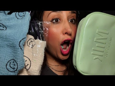 ASMR Gum Chewing/ Haul/ Amazon/ Fabric Scratching/ Tapping/ Soft Whispers