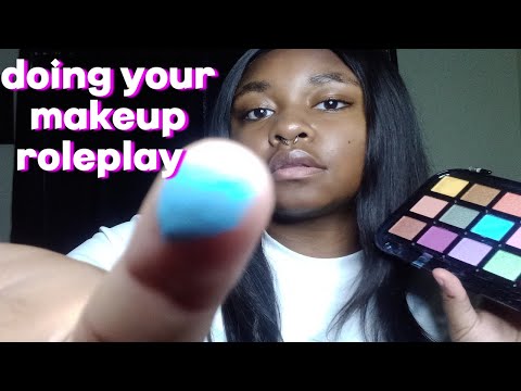 ASMR ~ Doing Your Makeup Roleplay | Mouth Sounds, Visuals, And More