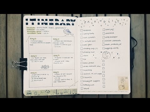 asmr doing camping spreads for bullet journal (voiceover)