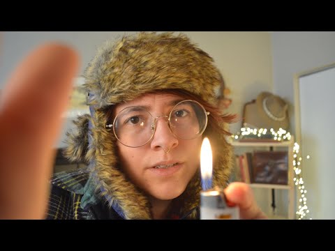 ASMR You Are Lost...AGAIN! (patching you up, fire & storm ambience)