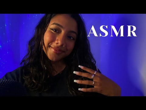 ASMR hand sounds with long nails ( tapping + scratching)