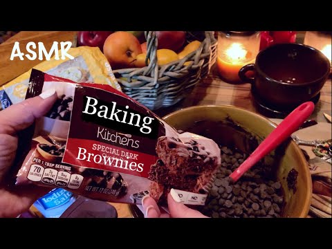 ASMR Baking Brownies (No talking) Crinkles & sound variety (Soft spoken version later today)