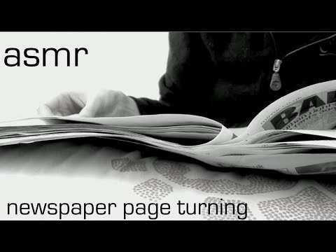 newspaper asmr page turning- BINAURAL-no talking