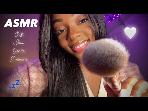 ASMR | Soft And Gentle 🤍 (Brushing, Hand Movements, Kisses)