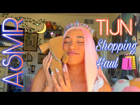 ASMR Tingly Shopping Haul Ft. TIJN | eye glasses tapping + furry asmr shoes + nature sounds