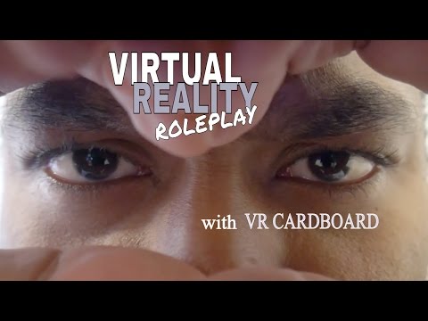 ASMR Virtual Reality Roleplay | Making a VR CARDBOARD HEADSET with Scissor Sounds and Hand Movements