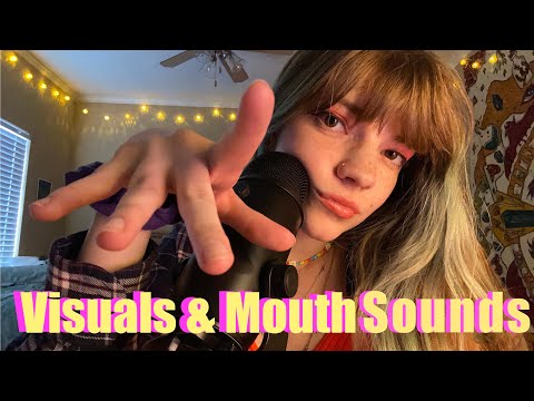 ASMR | Hand Movements & Mouth Sounds | Fast and Slow Visuals