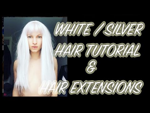HOW TO: White / Platinum/ silver hair Bleach london toner and Foxy Locks extensions