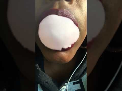 Asmr +lips+bubble gum