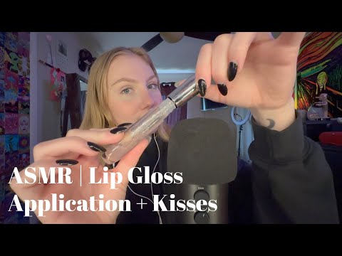 ASMR | Lip Gloss Application + Kisses