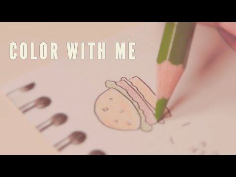 ASMR. Color With Me 🍔 Relaxing Coloring Sounds