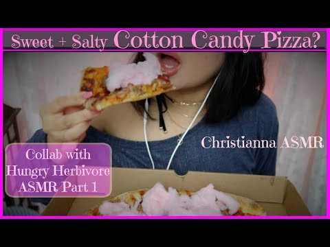 ASMR ♡ PIZZA made with COTTON CANDY/FAIRY FLOSS 🍕 (Part 1 of Collab with Hungry Herbivore ASMR)