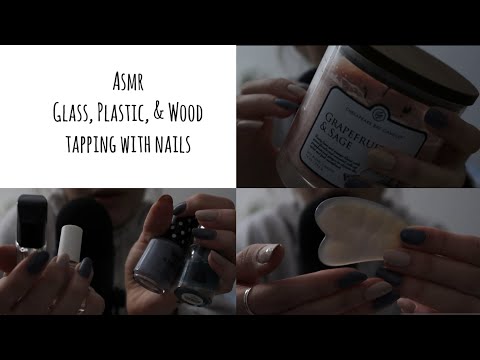 Long Nails ASMR Tapping on Glass, Plastic, Wood (some talking) | Uptown ASMR