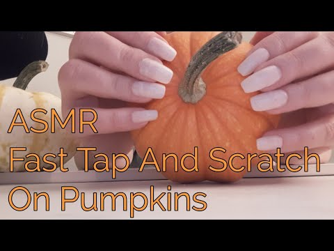 ASMR Fast Tap And Scratch On Pumpkins 🎃
