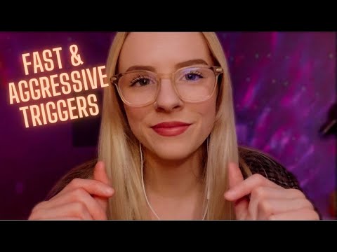 ASMR - FAST AND AGGRESSIVE HAND MOVEMENTS, MOUTH SOUNDS, VISUALIZATIONS, AND MIC TRIGGERS