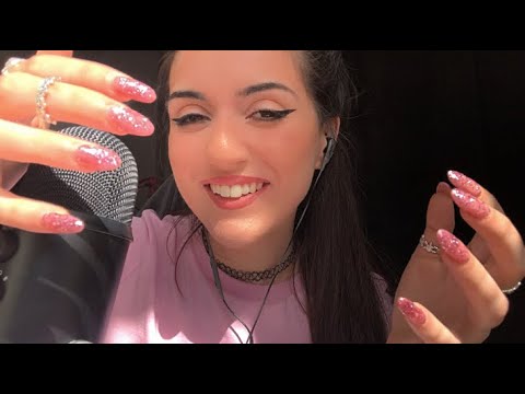 ASMR Repeating My *TINGLY* Patreon Information (up close whisper, hand movements to help you relax)