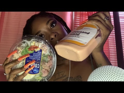 ASMR| Eat With Me + Chit Chat🥹☺️(crunchy salad bowl)