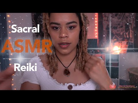 ASMR: Reiki, Sacral Chakra, Energy and Emotional Clearing. (Hand Movements) w/ music.