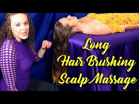 ASMR 😍 Gorgeous Long Hair Brushing & Scalp Massage Corrina Rachel Pampers Chelsey Part 1