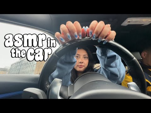 ASMR in the car (tapping and scratching)
